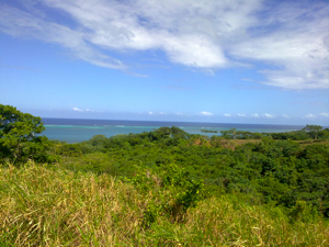 hilltop views of Caribbean sea